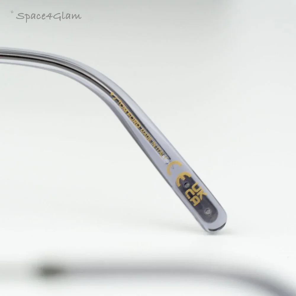 BRAND NEW Tom Ford Women Eyeglasses Gunmetal Blue Block Round FT5790-K/O 008